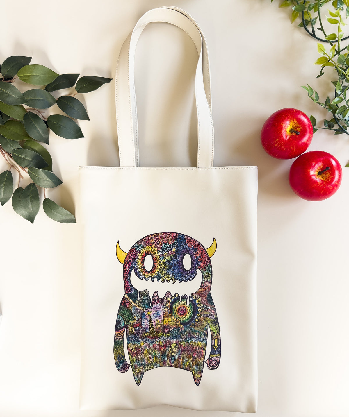 GOMA氏のクラウンキャットを描いたRINGO-TEX®トートバッグ